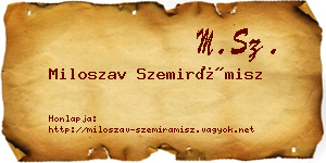 Miloszav Szemirámisz névjegykártya